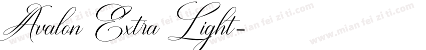Avalon Extra Light字体转换